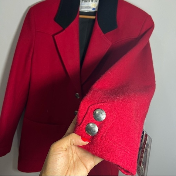 NWT Vintage Red Blazer Jacket Made in Albuquerque Southwestern Western Pioneer - Picture 11 of 14